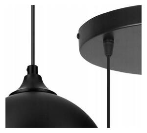 Závěsné svítidlo OSLO, 3x černé/grafitové skleněné stínítko, O