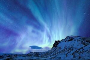 Samolepící fototapeta severské polární světlo - 300x200 cm