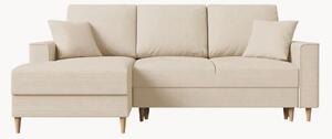 Čtyřmístná rohová rozkládací pohovka s úložným prostorem Cartadera Beige & Natural