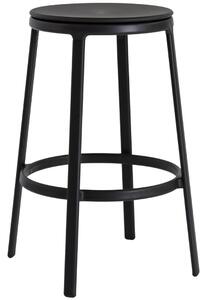 Infiniti Černá plastová otočná barová židle Round & Round 64,5 cm