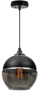 Závěsné svítidlo OSLO, 1x černé/grafitové skleněné stínítko