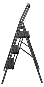 Šedé schůdky Wenko Compact, výška 114,5 cm