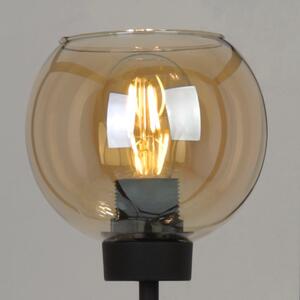 Podlahová lampa HAGA CAGE, 3x grafitové skleněné stínítko v kovovém rámu (mix 3 barev)
