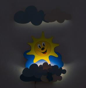 DoDo LED Lampička Sluníčko s mráčky NL1LED 50x35 cm