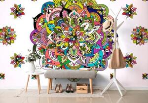 Tapeta pestrobarevná Mandala - 150x100 cm