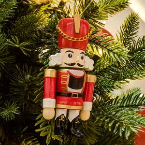 DECOLED Louskáček, vánoční dekorace, 12cm, závěsná