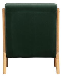 Zelené Sametové křeslo Mark 75 × 67 × 82 cm WOOOD