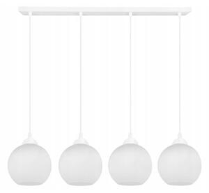 Závěsné svítidlo ELIZA, 4x bílé skleněné stínítko (výběr ze 2 barev konstrukce)