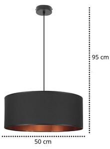 Závěsné svítidlo SHADE, 1x textilní stínítko (výběr ze 2 barev), (výběr ze 2 barev konstrukce), (fi 50cm), C