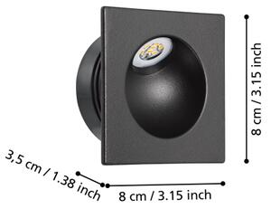 Eglo 900251 - LED Schodišťové svítidlo ZARATE LED/2W/230V 3000K černá