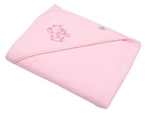 NEW BABY Kojenecká osuška růžová sloník Bavlna/Polyester 100x100 cm