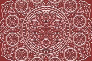 Samolepící tapeta jemná etnická Mandala v bordó provedení - 300x200 cm