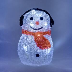 DECOLED LED světelný sněhulák, 15 cm
