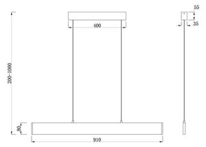 Maytoni P010PL-L23G3K - LED Lustr na lanku STEP LED/23W/230V 3000K 91 cm zlatá