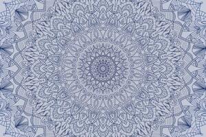 Tapeta detailní ozdobná Mandala v modré barvě - 150x100 cm
