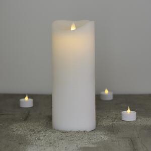 SIRIUS Vosková LED svíčka, 25 cm, bílá
