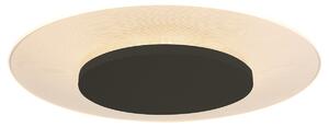 Moderne plafondlamp wit met zwart 42cm incl. LED - Lido