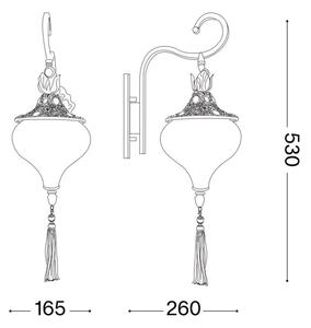 Ideal Lux - Nástěnná lampa HAREM 1xE27/42W/230V mosaz