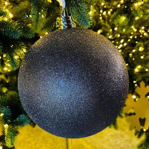 DECOLED Plastová koule, prům. 20 cm, šedá, glitter