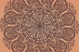 Tapeta Mandala s abstraktním lidovým vzorem - 300x200 cm
