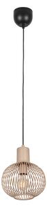 Moderne draad hanglamp zwart met beige 23cm - Gila