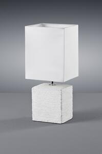 Trio Leuchten R50131001 PING - Stolní levná bílá lampička 1 x E14, 29cm (Stolní lampa s keramickým podstavcem a textilním stínidlem)
