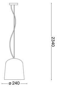 Ideal Lux - Lustr na lanku BISTRO 1xE27/60W/230V pr. 24 cm kouřová