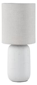 Trio Leuchten R50411025 CLAY - Stolní lampička v cappucino barvě, podstavec keramický 1 x E14, 35cm (Stolní lampa s keramickým podstavcem a textilním stínidlem)