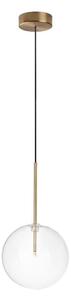 Ideal Lux - LED Lustr na lanku EQUINOXE 1xG4/2W/230V pr. 20 cm mosaz/čirá