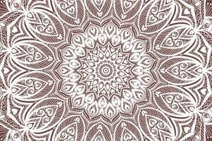 Samolepící tapeta Mandala harmonie na hnědém pozadí - 375x250 cm