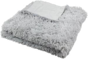 Kvalitex Luxusní deka s dlouhým vlasem SVĚTLE ŠEDÁ polyester 200x230 cm