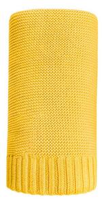 NEW BABY Bambusová pletená deka do kočárku žlutáBavlna/bambus 100x80 cm
