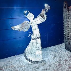 Světelný vánoční anděl, 50 cm, ledově bílý s Flash efektem, 40 LED diod