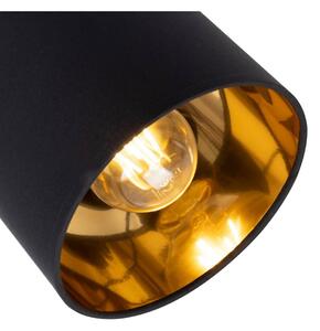 Stropní svítidlo Gama, 3x černé textilní stínítko, (možnost polohování)