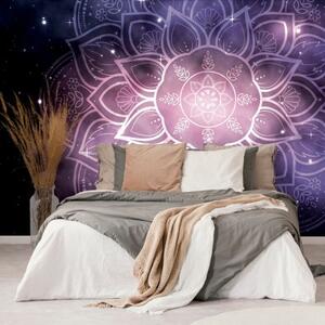 Samolepící tapeta Mandala s pozadím galaxie - 300x200 cm