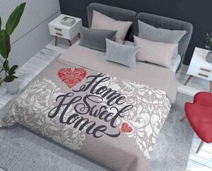 DETEXPOL Přehoz na postel Home Sweet Home grey Polyester, 170/210 cm