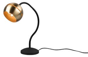 Trio Leuchten 593300108 FLETCHER - Černo mosazná dotykem stmívatelná lampička 1 x E14, 42cm (Dotyková lampička na pracovní stůl i na noční stolek)