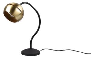 Trio Leuchten 593300108 FLETCHER - Černo mosazná dotykem stmívatelná lampička 1 x E14, 42cm (Dotyková lampička na pracovní stůl i na noční stolek)