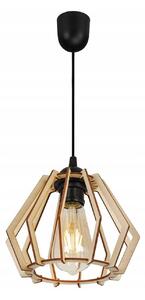 Závěsné svítidlo Timber, 1x dřevěné stínítko, lp
