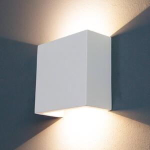 LED nástěnné světlo Fabiola ze sádry výška 12,5 cm