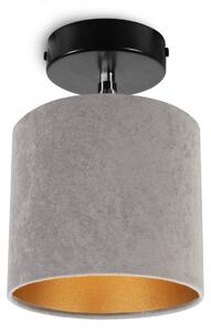 Stropní svítidlo MEDIOLAN, 1x šedé/zlaté textilní stínítko, (výběr ze 2 barev konstrukce - možnost polohování)