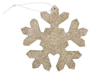 DECOLED Vločka I, pr. 15 cm, zlatá
