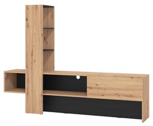 Obývací stěna GRACIE dub artisan/černá