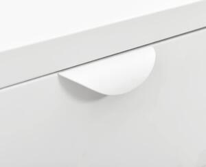 Noční stolky Verona - 2 ks - ocel a sklo - 40x30x54,5 cm | bílé