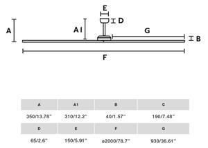 FARO 34190WT - Stropní ventilátor BIGWOOD XL borovice/černá pr. 200 cm WT + DO