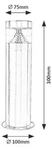 RABALUX Venkovní LED sloupek LISBON, 7W, denní bílá, 30cm, stříbrný 007828