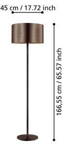 Eglo 39358 - Stojací lampa SAGANTO 1 1xE27/60W/230V měděná