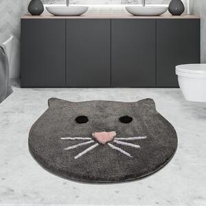 Asir Koupelnová předložka Kočka, antracitová