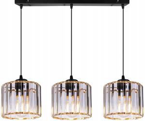 Light Home Závěsné svítidlo HOLDI 2, 3x průhledné křišťálové stínítko, G