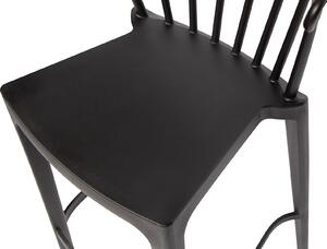 Černá Plastová barová židle Bliss 103 × 54 × 51 cm WOOOD